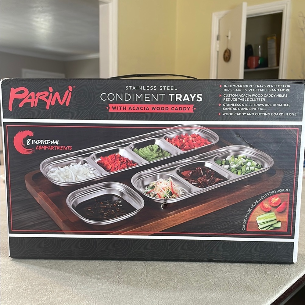 Parini Stainless Steel Condiment Trays